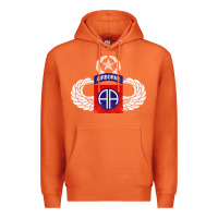 Carrot 82nd Airborne Div Parachutist Wings and Patch - Distressed Premium Hoodie - baoMotion