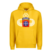 Lemon 82nd Airborne Div Parachutist Wings and Patch - Distressed Premium Hoodie - baoMotion
