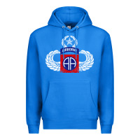 True Royal 82nd Airborne Div Parachutist Wings and Patch - Distressed Premium Hoodie - baoMotion