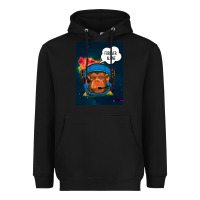 Black Forever Alone, Monkey, Space, Monkey At Space, Heavyweight Hoodie - Bettercallsaul