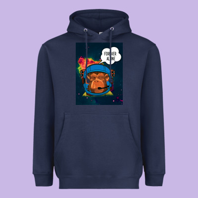 Forever Alone, Monkey, Space, Monkey At Space, Heavyweight Hoodie Designed By Bettercallsaul