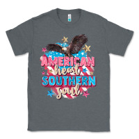 Charcoal Heather American heart southern soul 4th of july Classic Tee - FaDigitalArtStudio