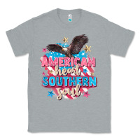Heather Grey American heart southern soul 4th of july Classic Tee - FaDigitalArtStudio