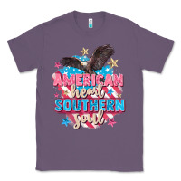 Lavender American heart southern soul 4th of july Classic Tee - FaDigitalArtStudio