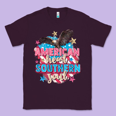 American Heart Southern Soul 4th Of July Classic Tee Designed By Fadigitalartstudio