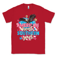 Red American heart southern soul 4th of july Classic Tee - FaDigitalArtStudio