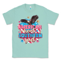 Seafoam American heart southern soul 4th of july Classic Tee - FaDigitalArtStudio