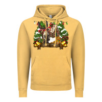 Vintage Mustard christmas donkey candy house Vintage Hoodie - BarkalooDesign