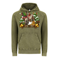 Vintage Olive christmas donkey candy house Vintage Hoodie - BarkalooDesign