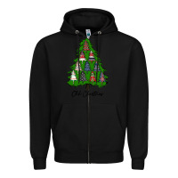 Black ohh Christmas trees Zipper Hoodie - RanaPortraitStore