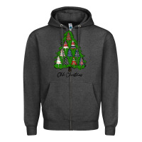 Charcoal Heather ohh Christmas trees Zipper Hoodie - RanaPortraitStore