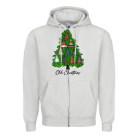 Dove Grey ohh Christmas trees Zipper Hoodie - RanaPortraitStore
