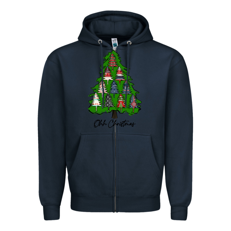 Ohh Christmas Trees Zipper Hoodie by RanaPortraitStore | Teevron