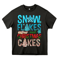 Asphalt Snow Flakes aAd Christmas Cakes Heavy Core Tee - BundleAndBundleShop