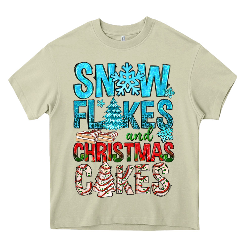 Snow Flakes Aad Christmas Cakes Heavy Core Tee by BundleAndBundleShop | Teevron