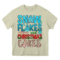 Mossy Snow Flakes aAd Christmas Cakes Heavy Core Tee - BundleAndBundleShop