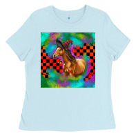 Baby Blue Halloween Quarter Horse Ladies Tee - LillyAllenDesigns