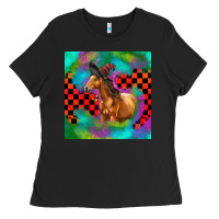 Black Halloween Quarter Horse Ladies Tee - LillyAllenDesigns
