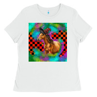 White Halloween Quarter Horse Ladies Tee - LillyAllenDesigns