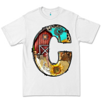 White farm life alphabet lowercase letters c Premium Tee - BundleAndBundleShop