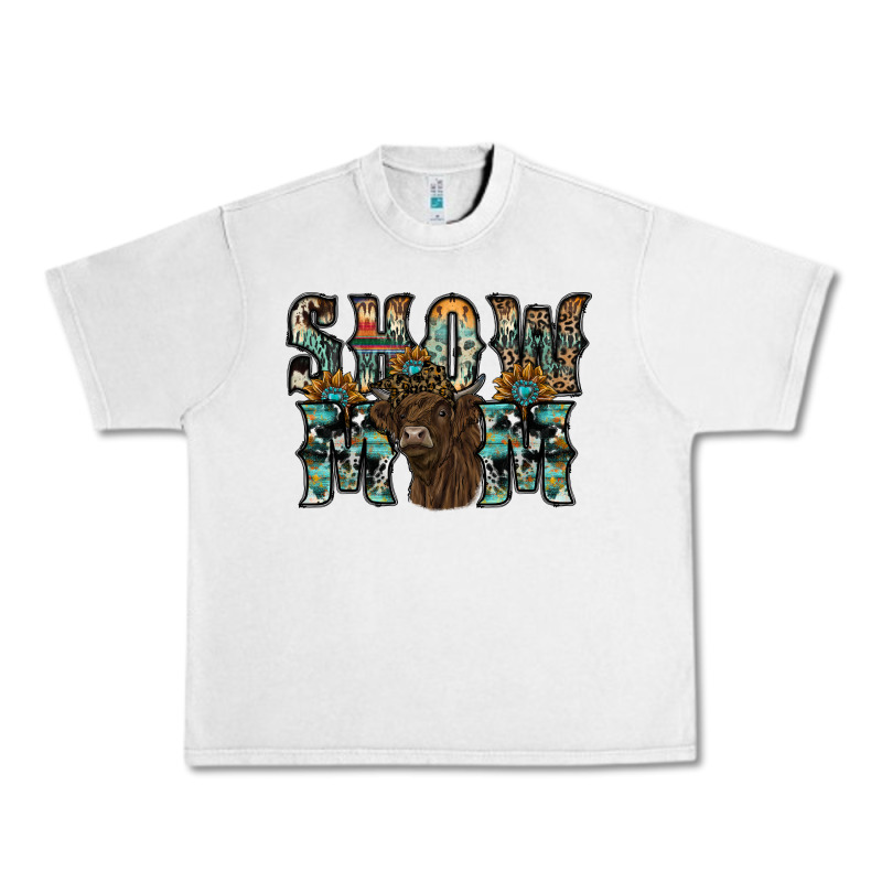 Show Mom Highland Cow Urban Heavy Tee by SublimationCraftShop | Teevron