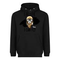 Black I Beleive I Can Fly, Dog, Heavyweight Hoodie - Bettercallsaul