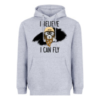 Heather Grey I Beleive I Can Fly, Dog, Heavyweight Hoodie - Bettercallsaul