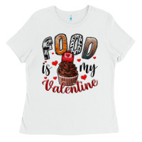 White Food İs My Valentine Ladies Tee - SublimationCraftShop