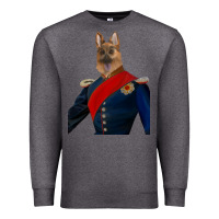 Charcoal Heather Pet Portraits, Custom Pet Portraits, Renaissance Pet Portraits, Custom Premium Sweatshirt - RanaPortraitStore