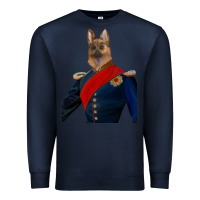 Navy Pet Portraits, Custom Pet Portraits, Renaissance Pet Portraits, Custom Premium Sweatshirt - RanaPortraitStore