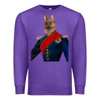 Purple Pet Portraits, Custom Pet Portraits, Renaissance Pet Portraits, Custom Premium Sweatshirt - RanaPortraitStore
