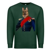 Sports Green Pet Portraits, Custom Pet Portraits, Renaissance Pet Portraits, Custom Premium Sweatshirt - RanaPortraitStore