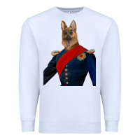 White Pet Portraits, Custom Pet Portraits, Renaissance Pet Portraits, Custom Premium Sweatshirt - RanaPortraitStore