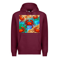Burgundy crab Premium Hoodie - BarkalooDesign