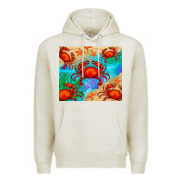 Oatmeal Heather crab Premium Hoodie - BarkalooDesign