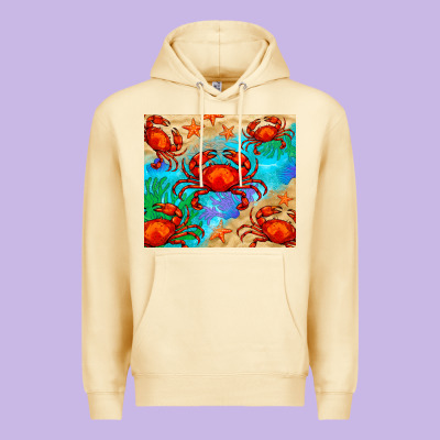 Crab Premium Hoodie Designed By Barkaloodesign