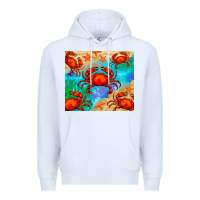White crab Premium Hoodie - BarkalooDesign