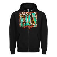 Black Scorpio turquoise cowhide Zipper Hoodie - RanaPortraitStore