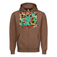 Chestnut Scorpio turquoise cowhide Zipper Hoodie - RanaPortraitStore