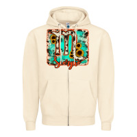 Sandshell Scorpio turquoise cowhide Zipper Hoodie - RanaPortraitStore