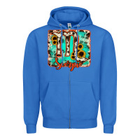 True Royal Scorpio turquoise cowhide Zipper Hoodie - RanaPortraitStore