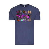 Vintage Denim witches be trippin Vintage Tee - CowhideDigitalArt