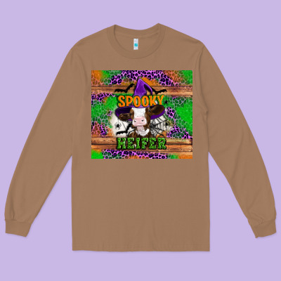 Spooky Heifer Long Sleeve Tee Designed By Artiststas
