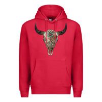 Cardinal Leopard Bull Skull Premium Hoodie - Jasminsmagicworld