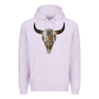 Lilac Leopard Bull Skull Premium Hoodie - Jasminsmagicworld