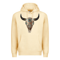 Pina Colada Leopard Bull Skull Premium Hoodie - Jasminsmagicworld