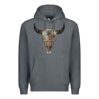 Rock Leopard Bull Skull Premium Hoodie - Jasminsmagicworld