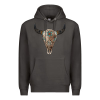 Smoke Leopard Bull Skull Premium Hoodie - Jasminsmagicworld
