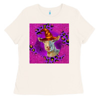 Halloween Saanen Goat Ladies Tee | Teevron