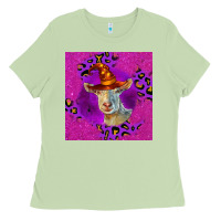 Matcha Halloween Saanen Goat Ladies Tee - LillyAllenDesigns